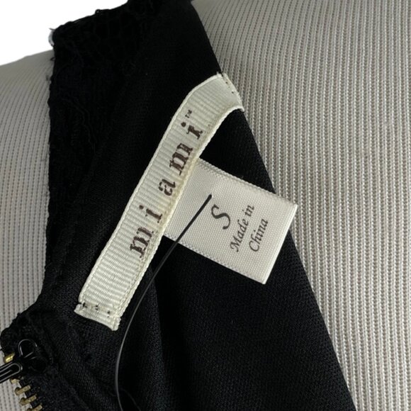 MI AMI Dress Size Small Black Lace Sleeveless Fit Flare Short Casual Party NWOT - Picture 2 of 6